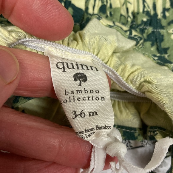 NWT sleeveless bubble | watercolor pine | bamboo kate quinn sunsuit 3/6m - Picture 5 of 7